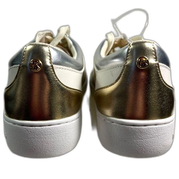 Michael Kors Women's White/Gold Sneakers SZ 8.5M NEw - Picture 3 of 7